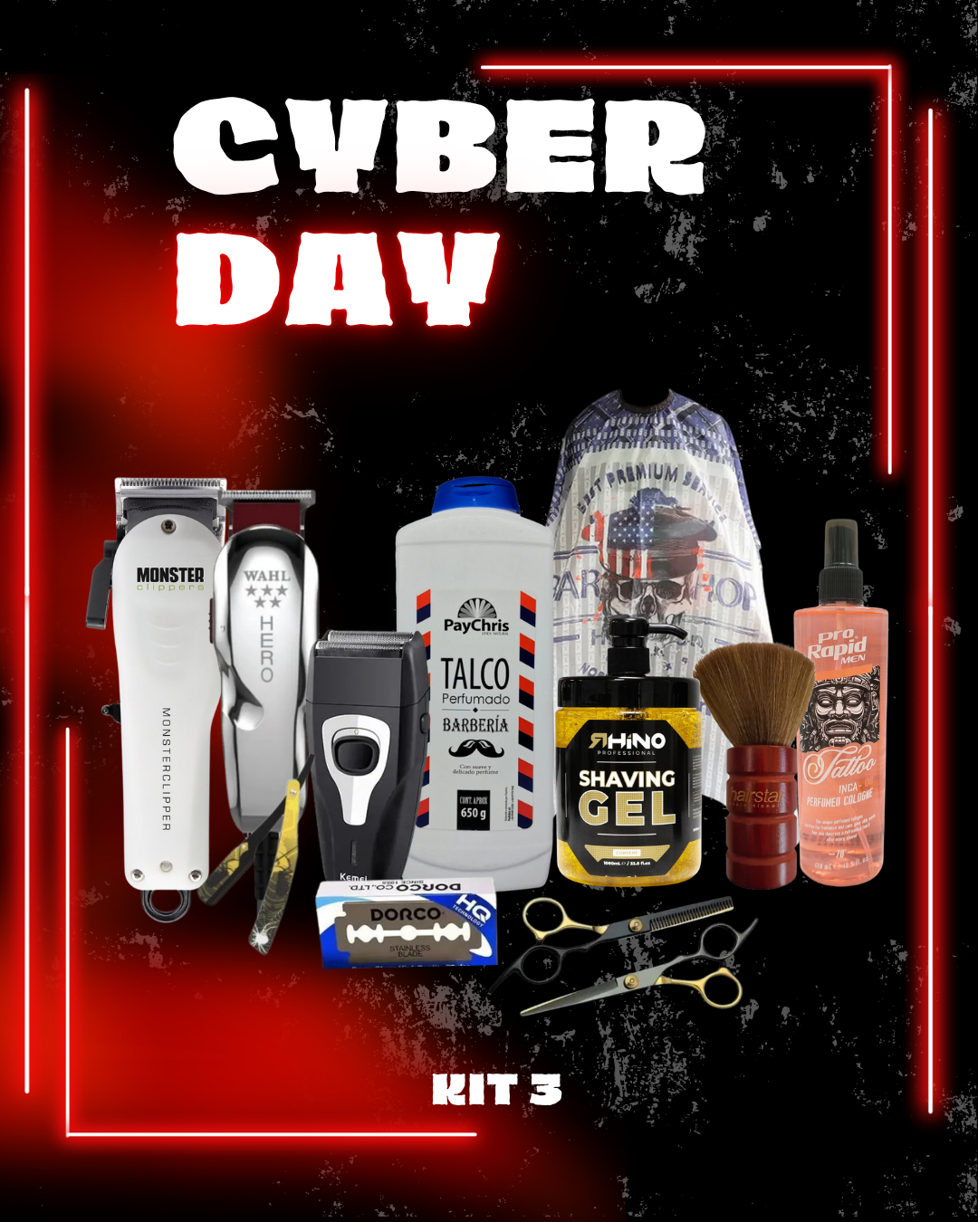 KIT BARBER PROFESIONAL #3 – CYBER DAY