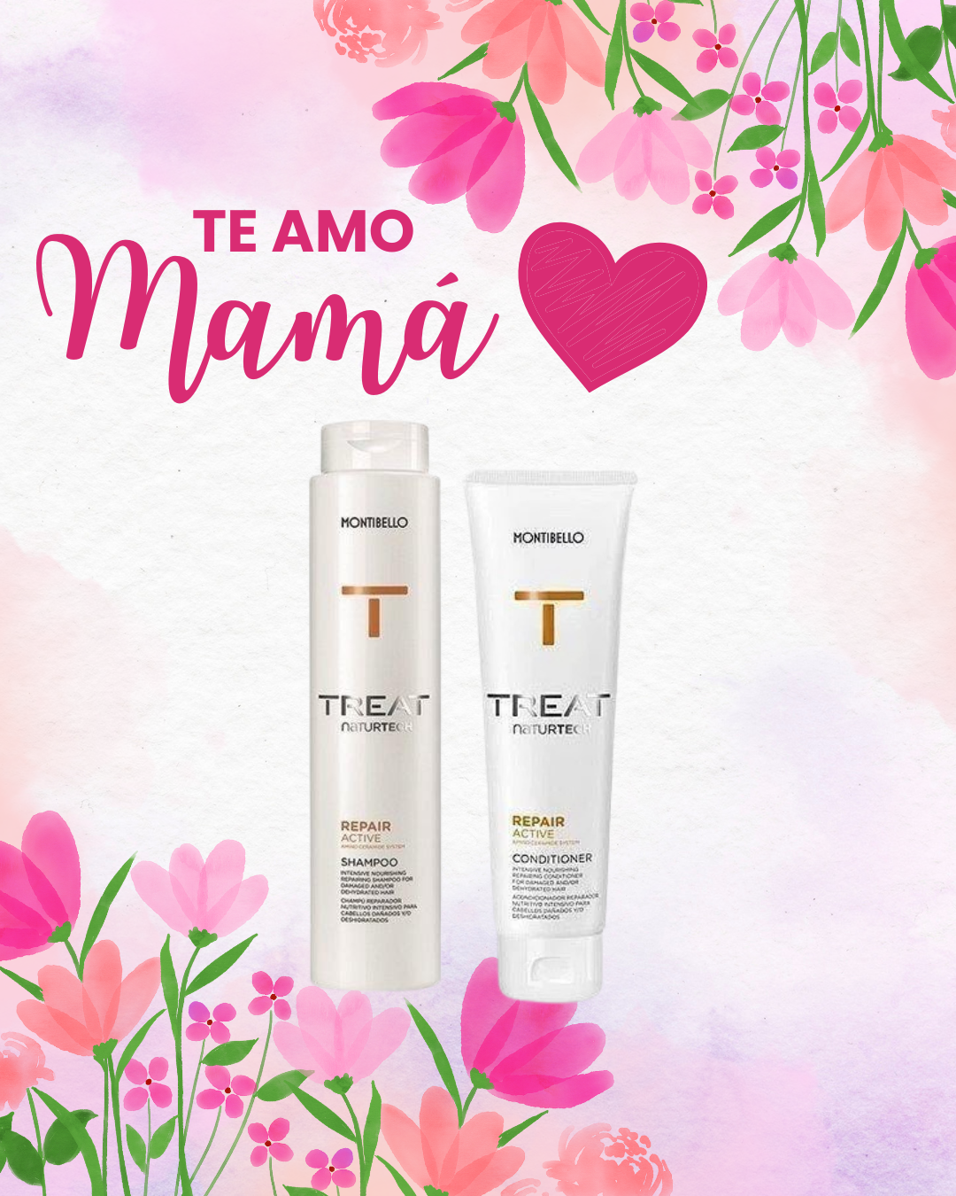 💖TE AMO MAMÁ💖 PACK REPARACIÓN INTENSIVA – MONTIBELLO TREAT NATURTECH REPAIR ACTIVE