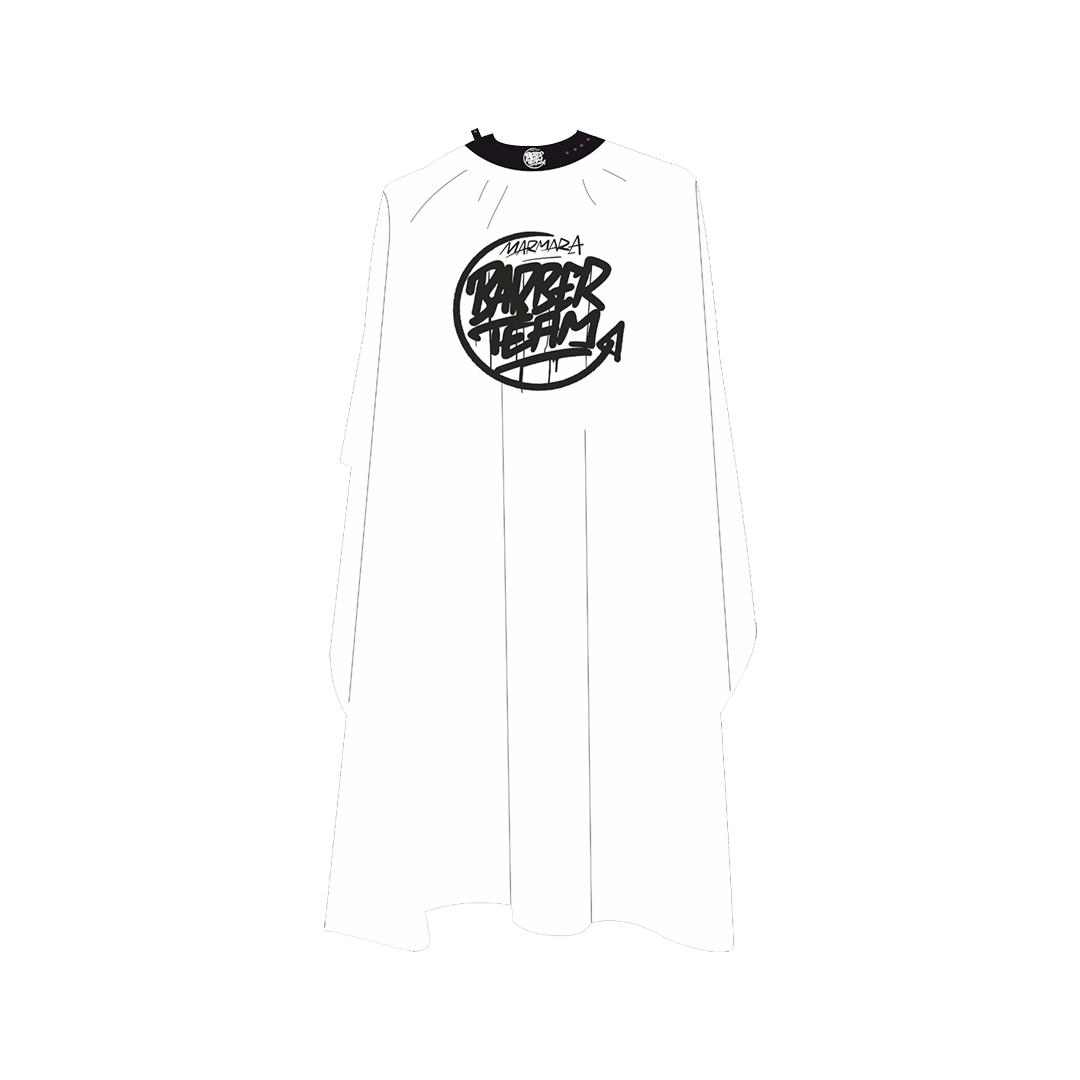 BARBER CAPE TEAM WHITE.