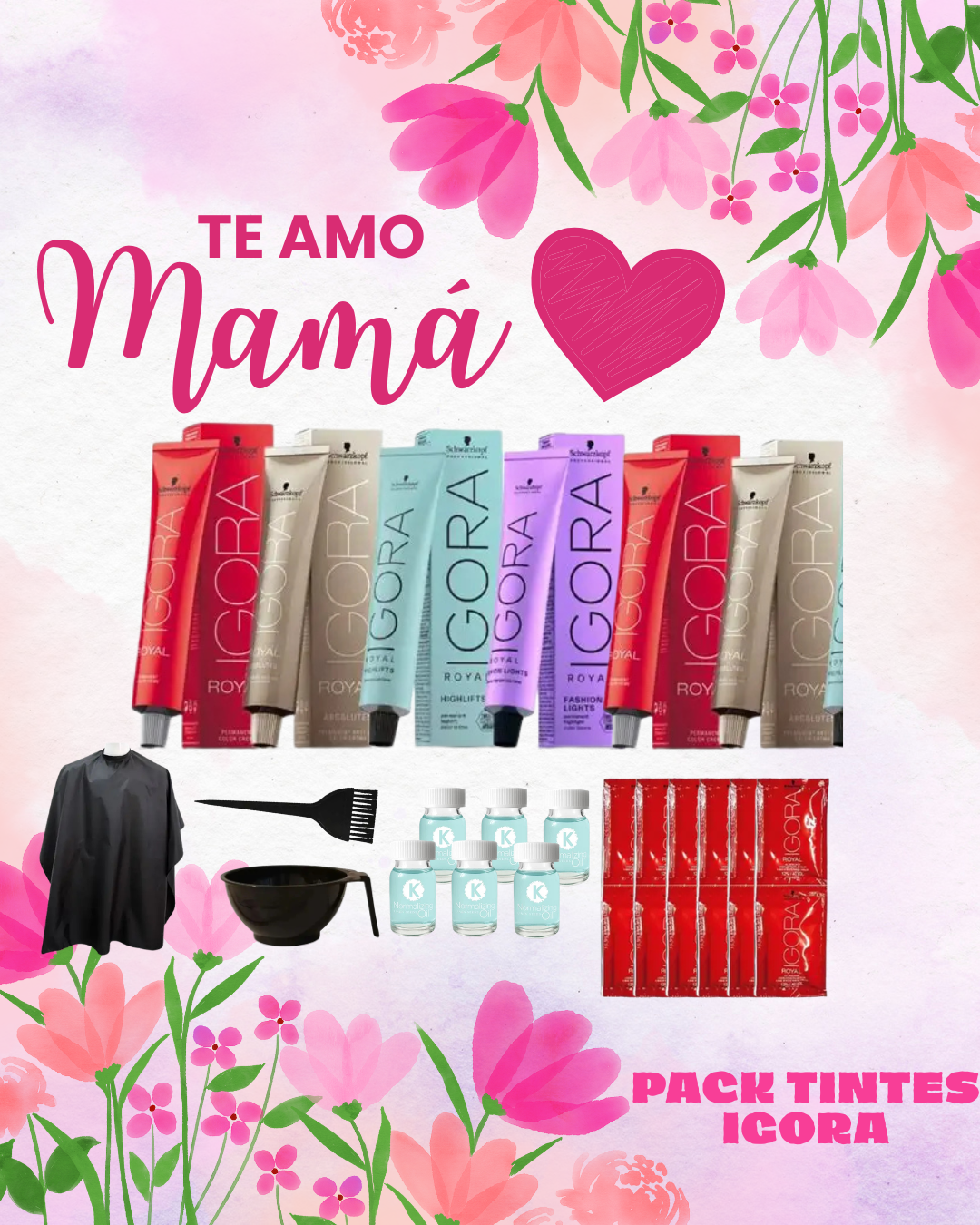 💖TE AMO MAMÁ💖 PACK COLOR PROFESIONAL – IGORA ROYAL