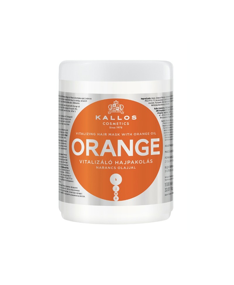MASCARA CAPILAR KALLOS KJMN ORANGE VITALIZING 1000ML