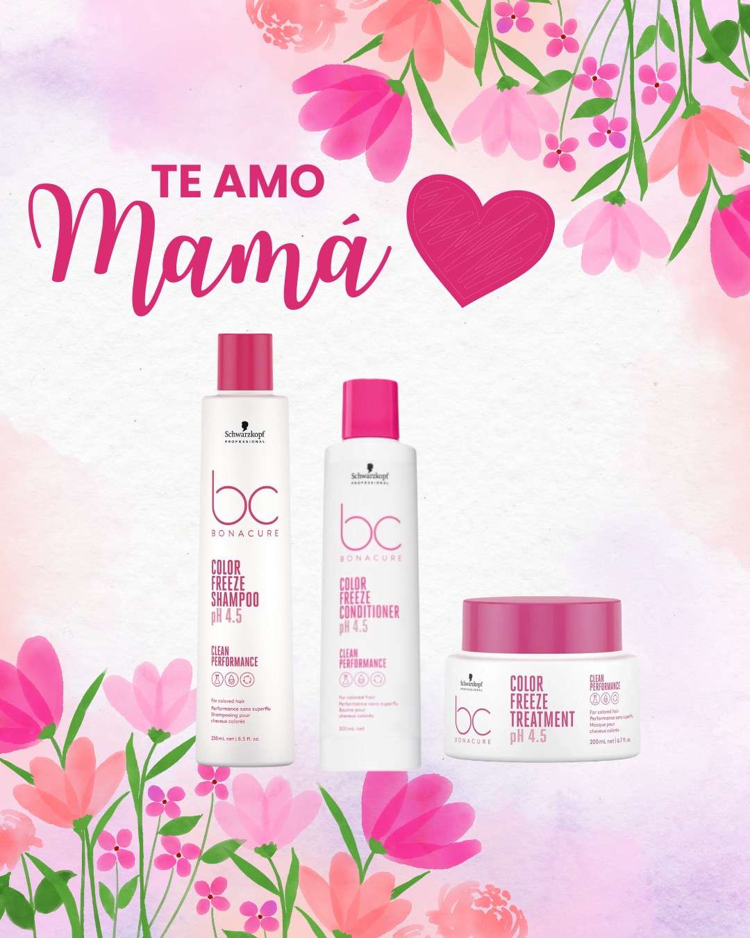 💖TE AMO MAMÁ💖 PACK PROTECCIÓN DEL COLOR – BC BONACURE COLOR FREEZE pH 4.5