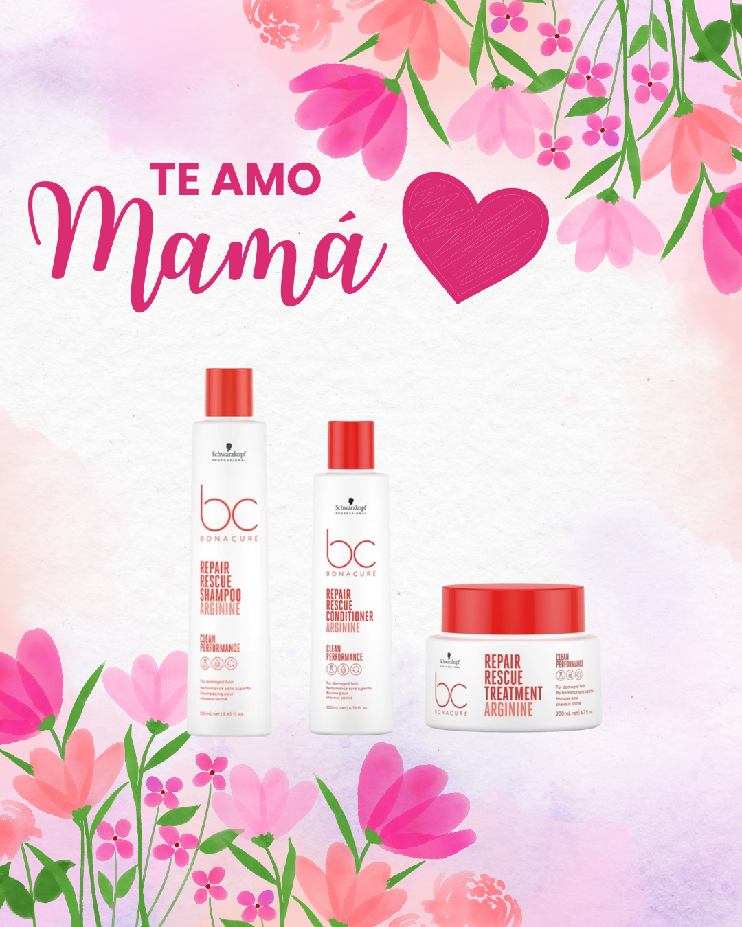 💖TE AMO MAMÁ💖 PACK REPARACIÓN PROFUNDA – BC BONACURE REPAIR RESCUE ARGININE