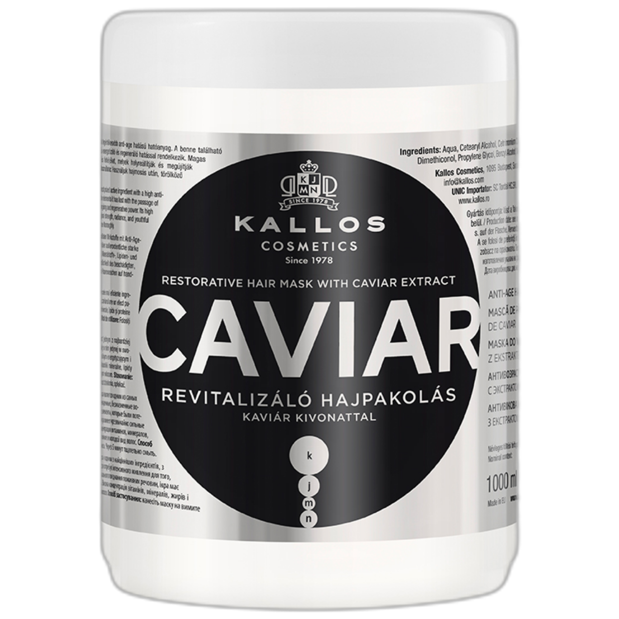 MASCARA CAPILAR KJMN CAVIAR RESTORATIVE 1000ML