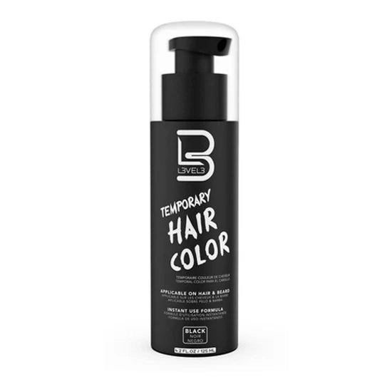 L3VEL3 Color Temporal para Barba - Tinte Negro
